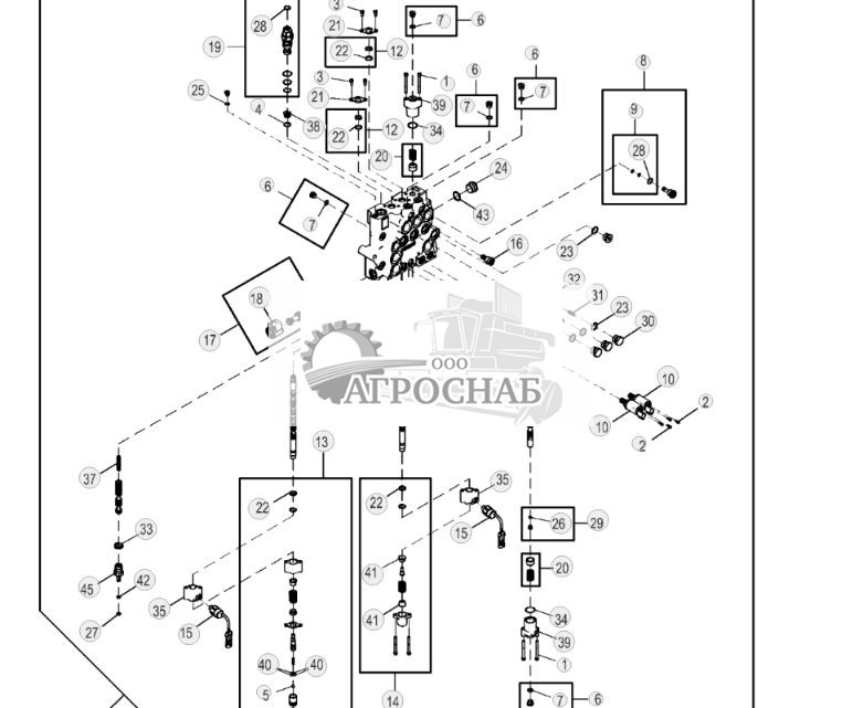 Компоненты клапана управления погрузчиком, только ручное управление - ST2548 191.jpg